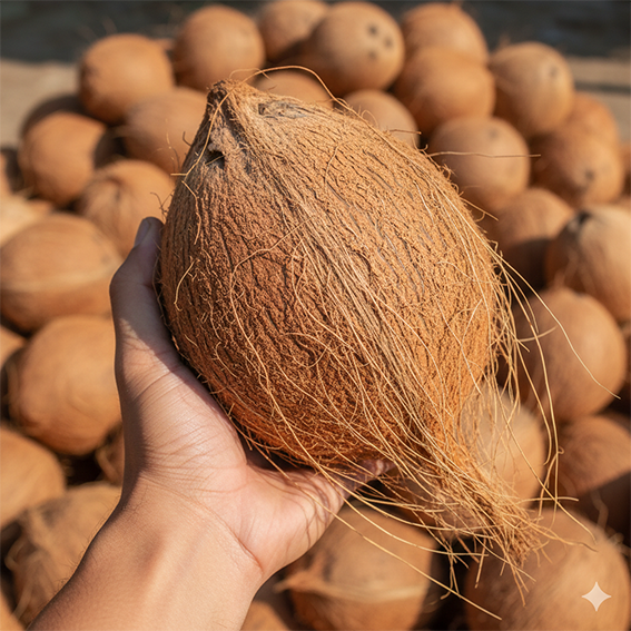 semi husked coconut indonesia fresh mature coconut exporter
